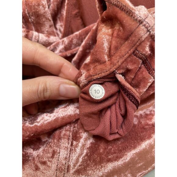 Lululemon Velvet Wunder Lounge‎ High Rise Leggings Pink Size 10 - Picture 7 of 7